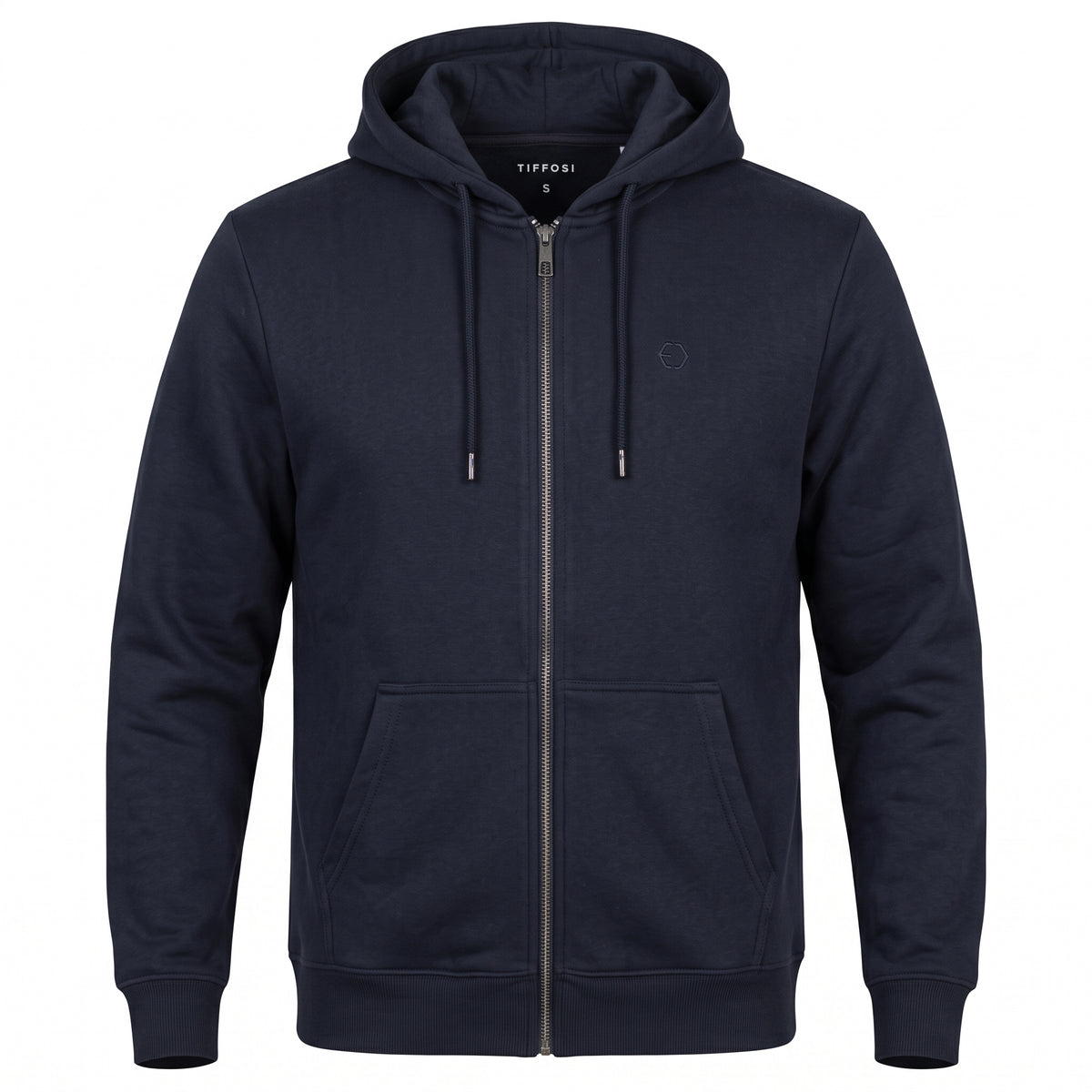 Felpa TIFFOSI con Cappuccio Full Zip - Blu