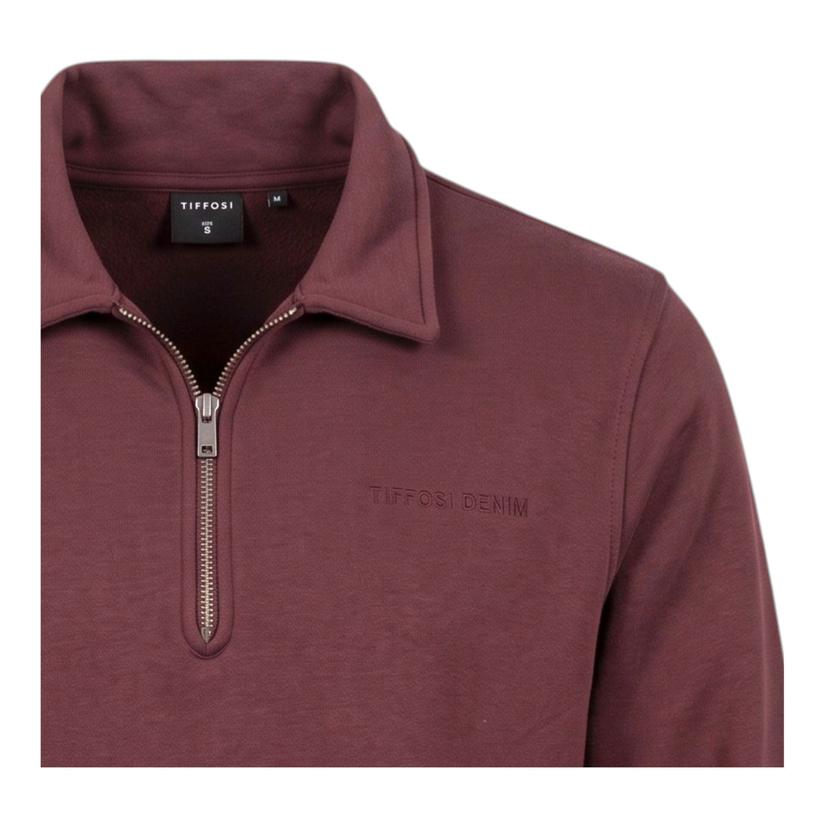 Felpa Tiffosi mezza zip collo camicia