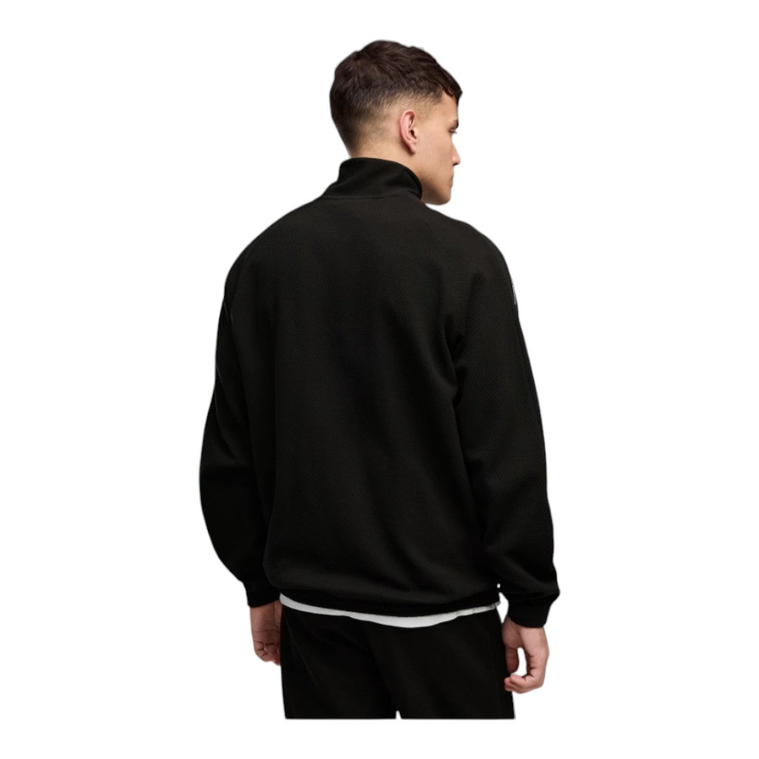 Felpa sportiva con zip PUMA Class dal taglio morbido - black