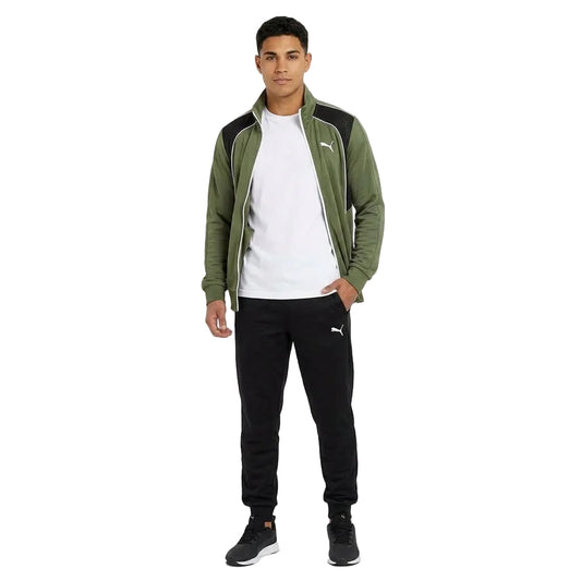 Tuta Sportiva Uomo Puma Poly Tracksuit Colorblock - verde