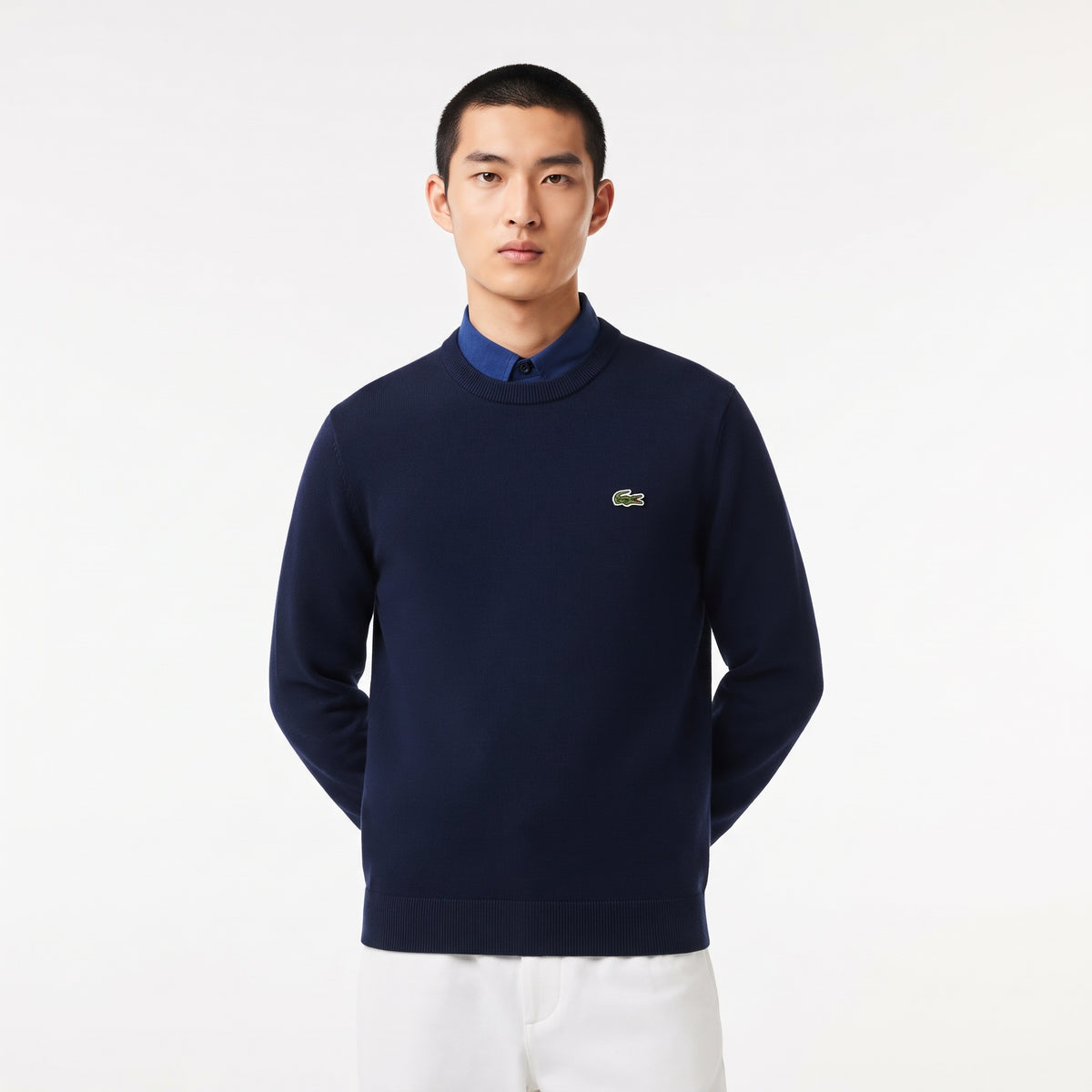 Pullover Lacoste girocollo monocromatico