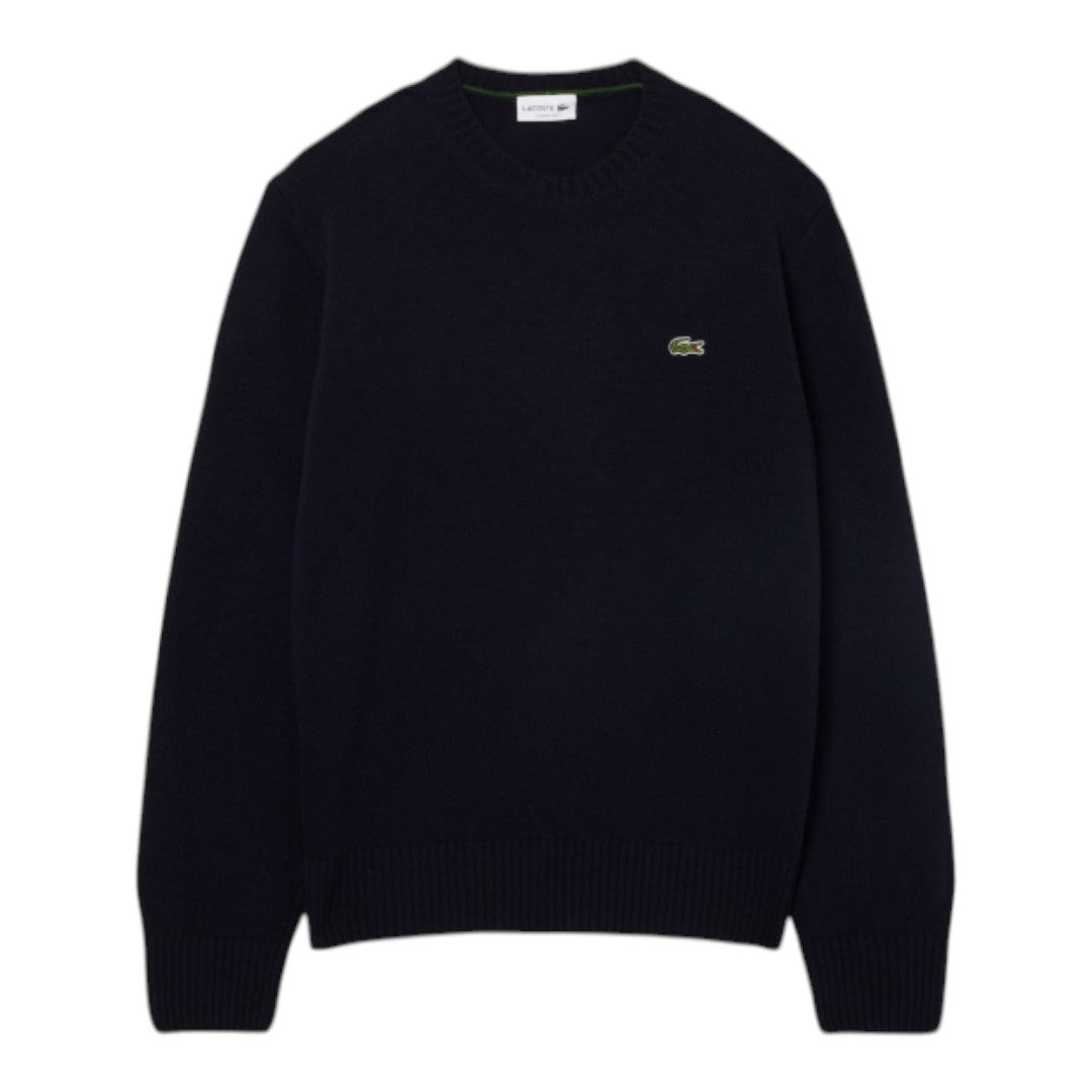 Maglione Lacoste a girocollo in lana cardata