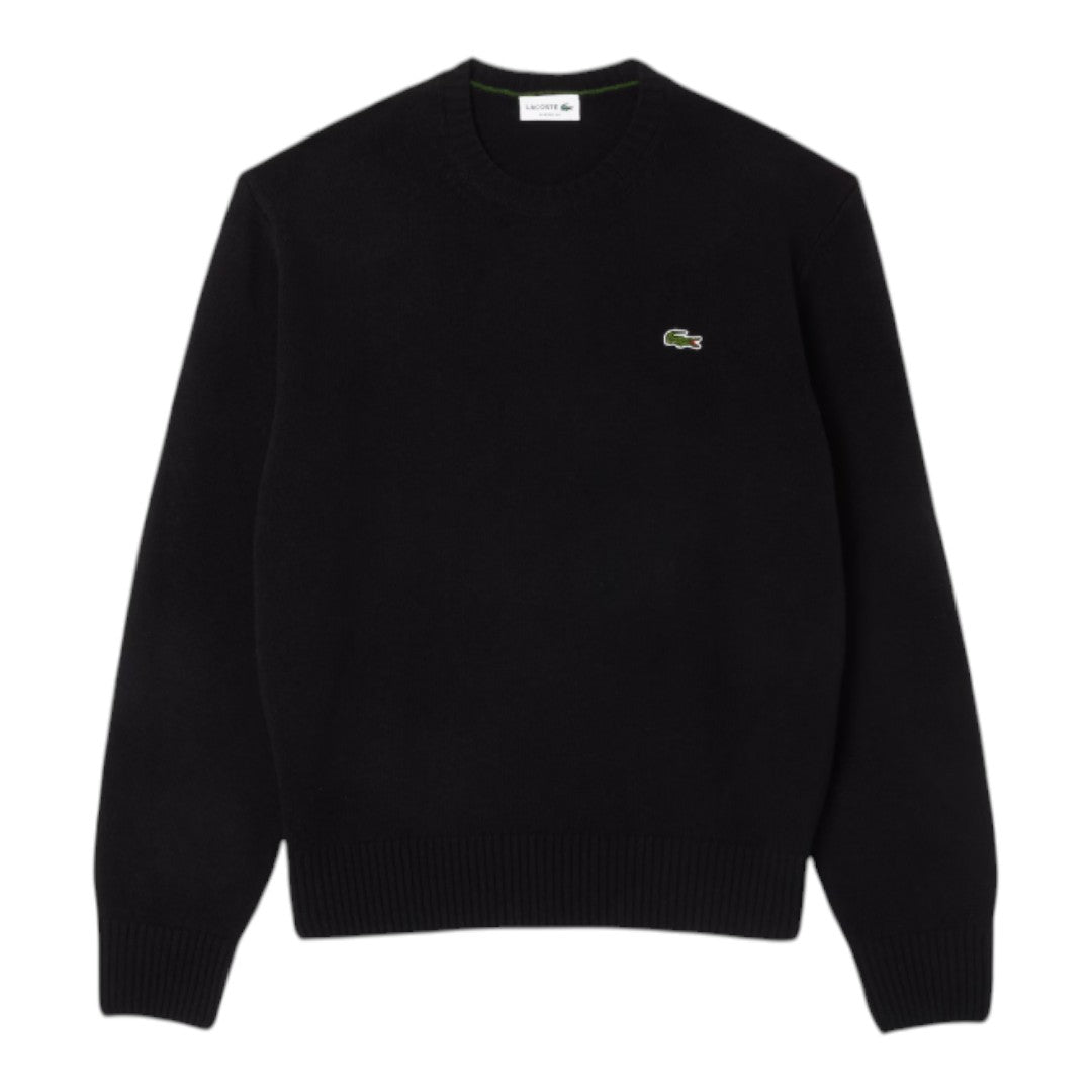 Maglione Lacoste a girocollo in lana cardata