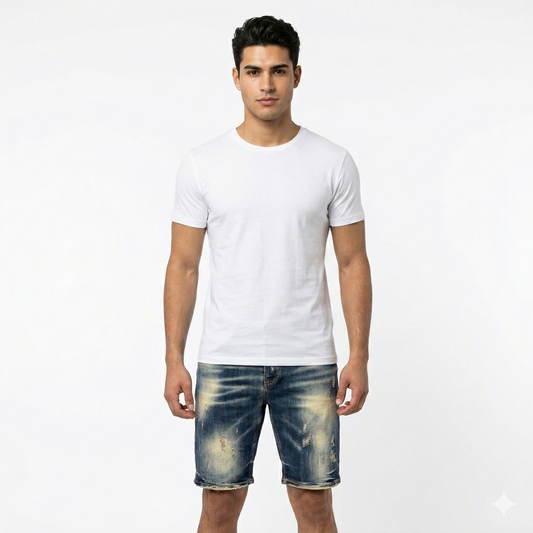 Bermuda Jeans Soldier – Denim Distressed Blue
