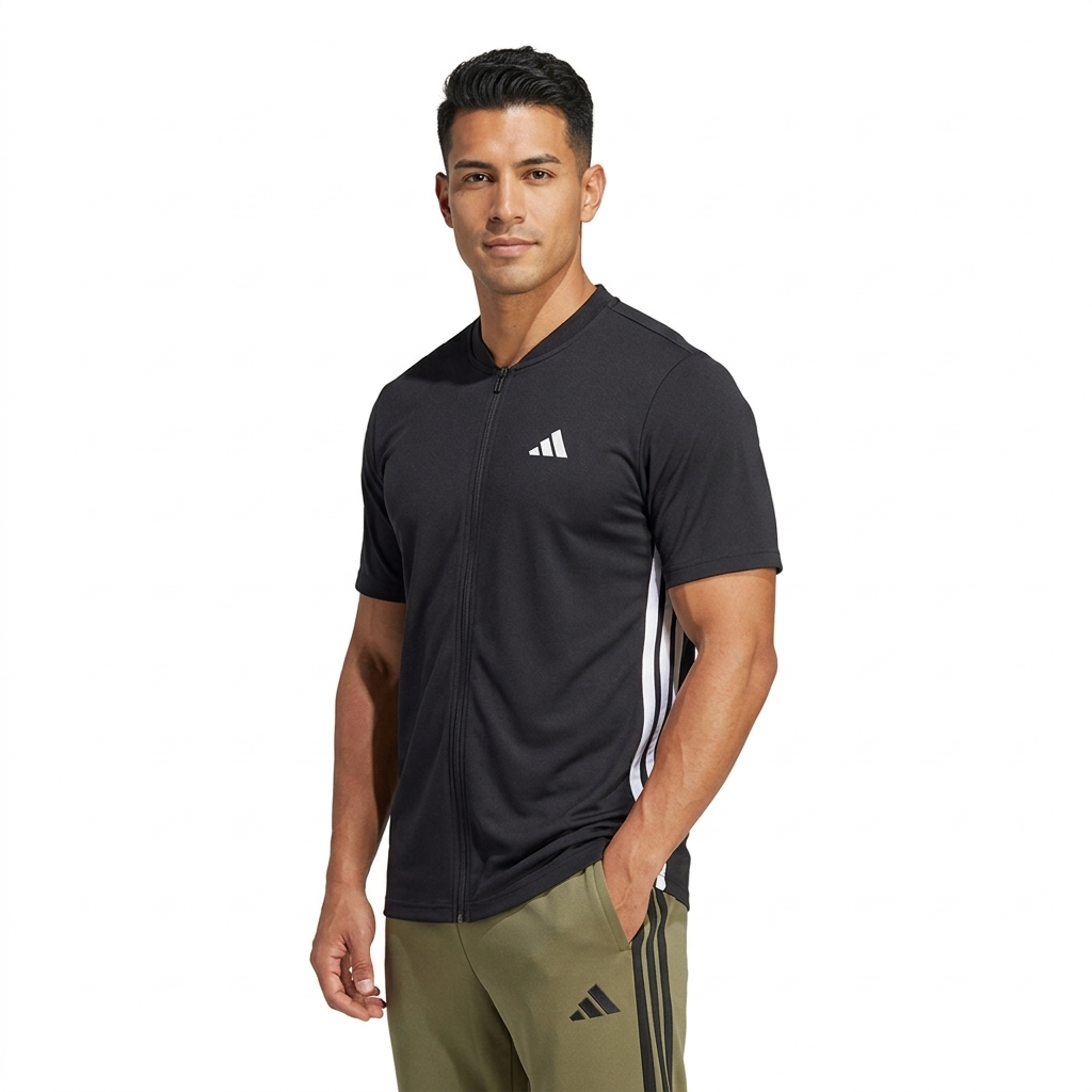 T-shirt Adidas - nera - regular fit cotone