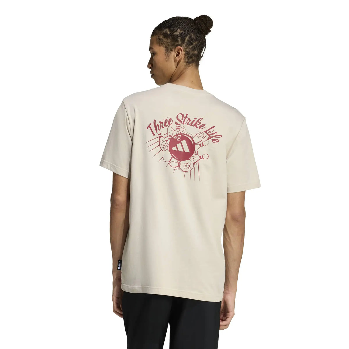T-shirt Adidas con grafica bowl - beige