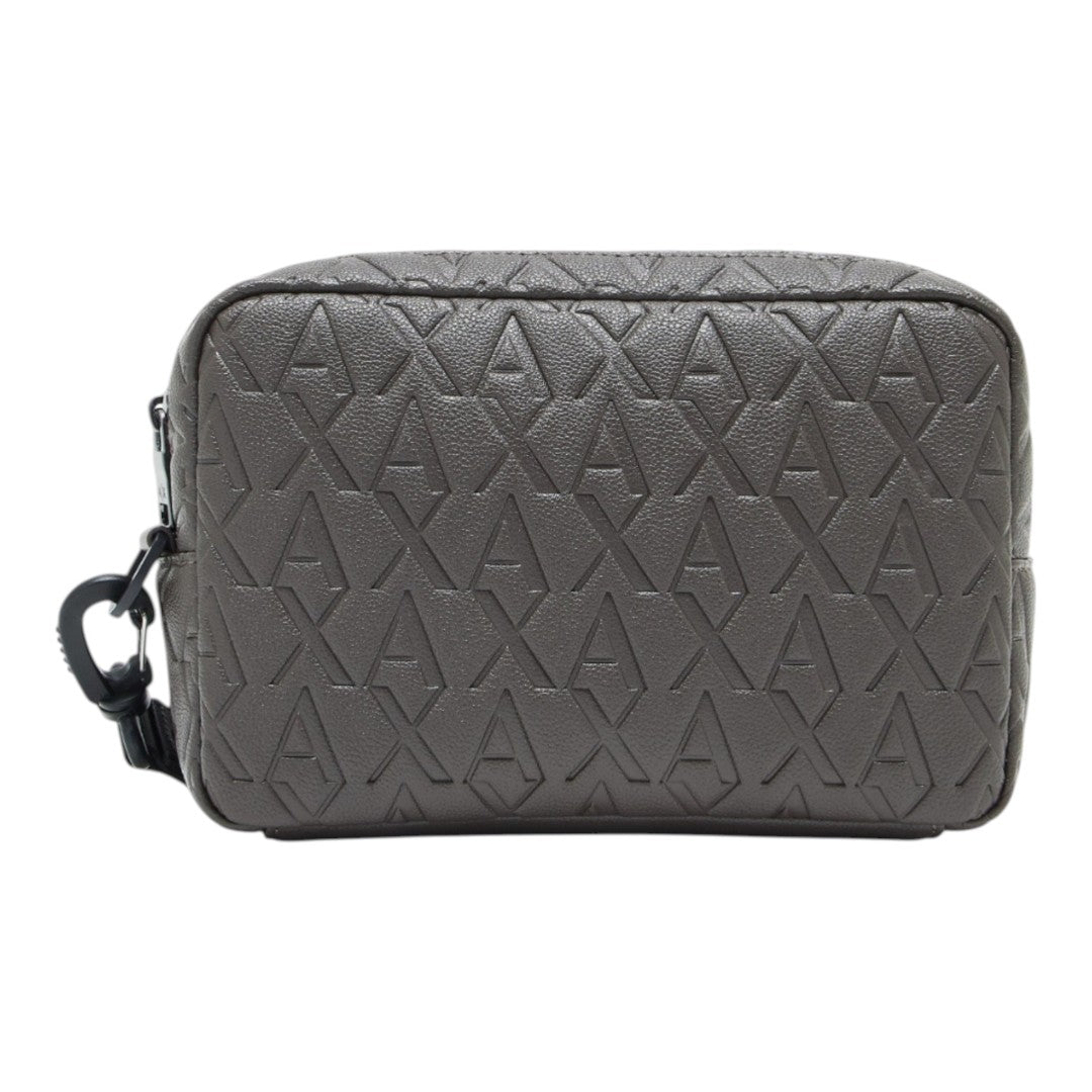 Pochette Armani Exchange in ecopelle con motivo logo