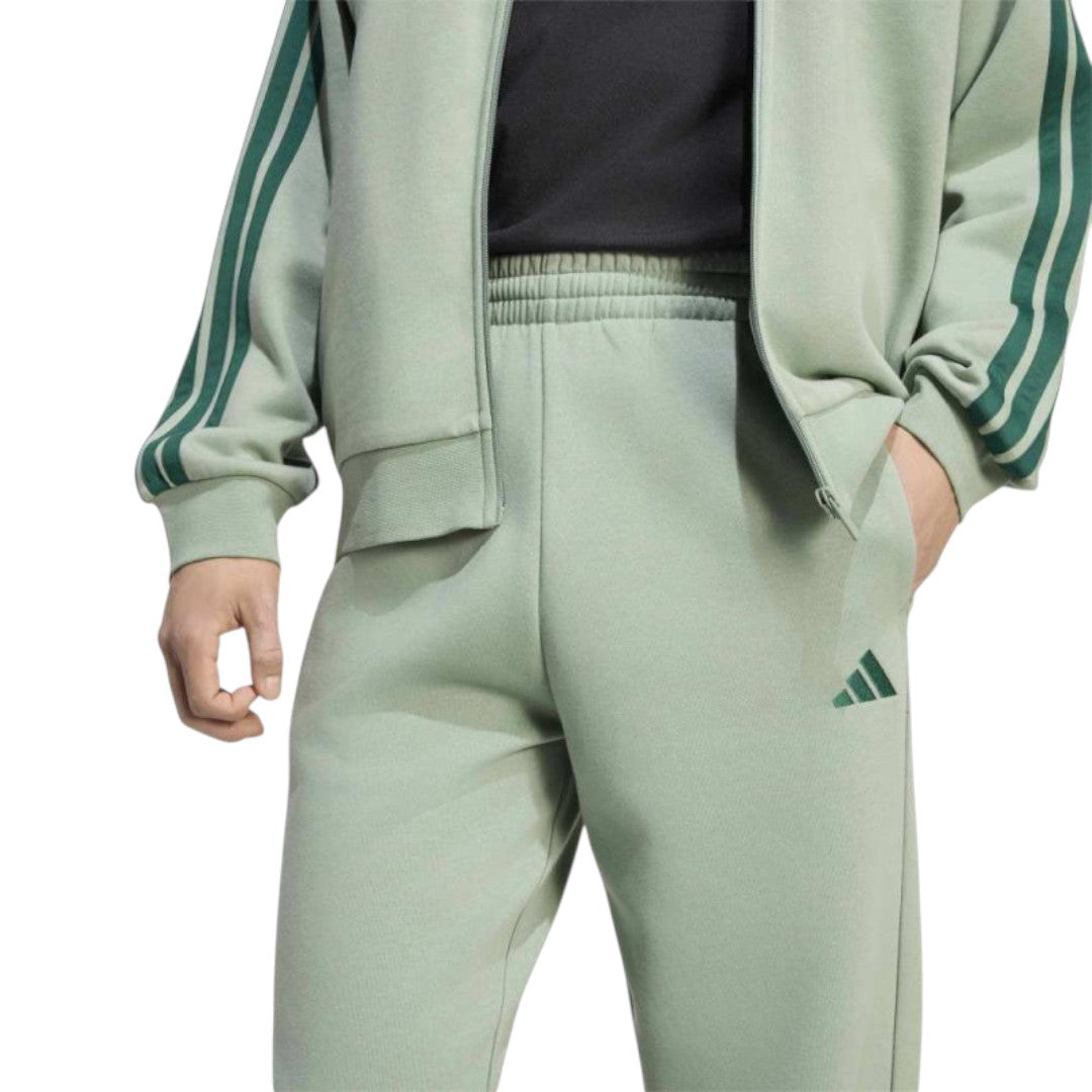 Tuta Adidas felpata 3 Stripes - verde