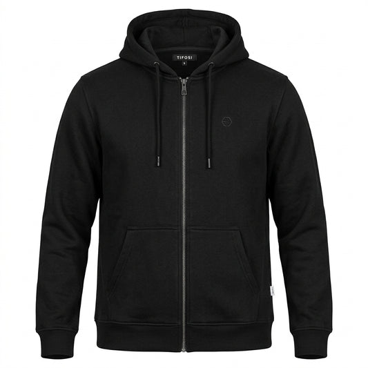 Felpa TIFFOSI con Cappuccio Full Zip - Nero