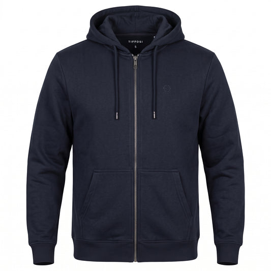 Felpa TIFFOSI con Cappuccio Full Zip - Blu