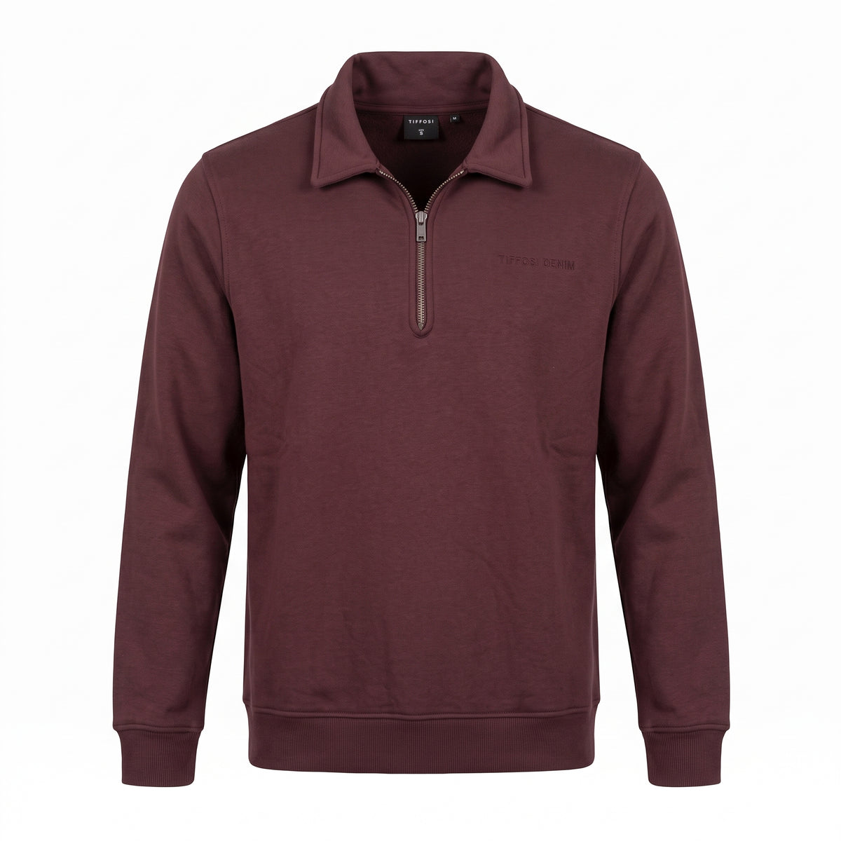 Felpa Tiffosi mezza zip collo camicia