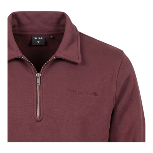 Felpa Tiffosi mezza zip collo camicia