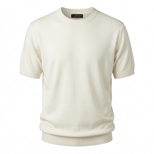 Maglia Buger a maniche corte in filo – Eleganza quotidiana