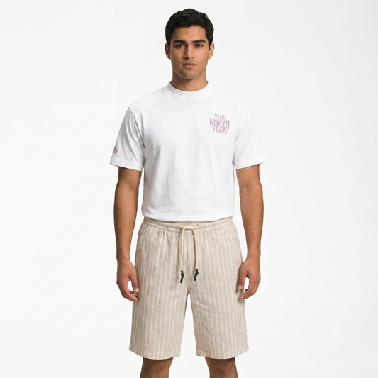 Bermuda Uomo Buger in Lino-Style Striped