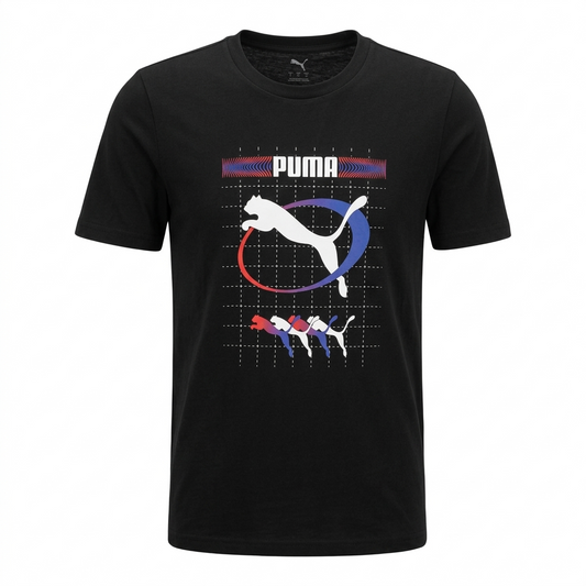T-Shirt Puma Graphic "Retro-Tech" – Black