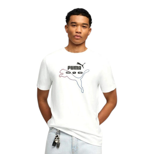T-Shirt Puma Graphic "Heritage Cat" – White