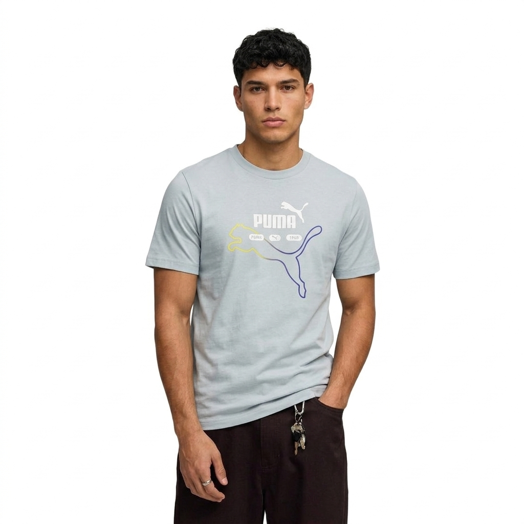 T-Shirt Puma Graphic "Heritage Cat" – White
