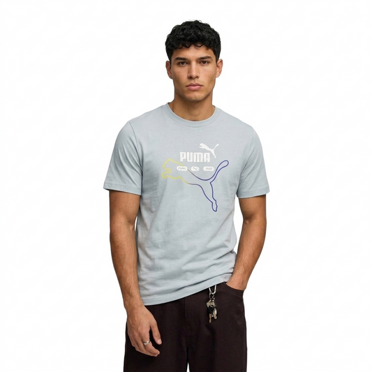 T-Shirt Puma Graphic "Heritage Cat" – White