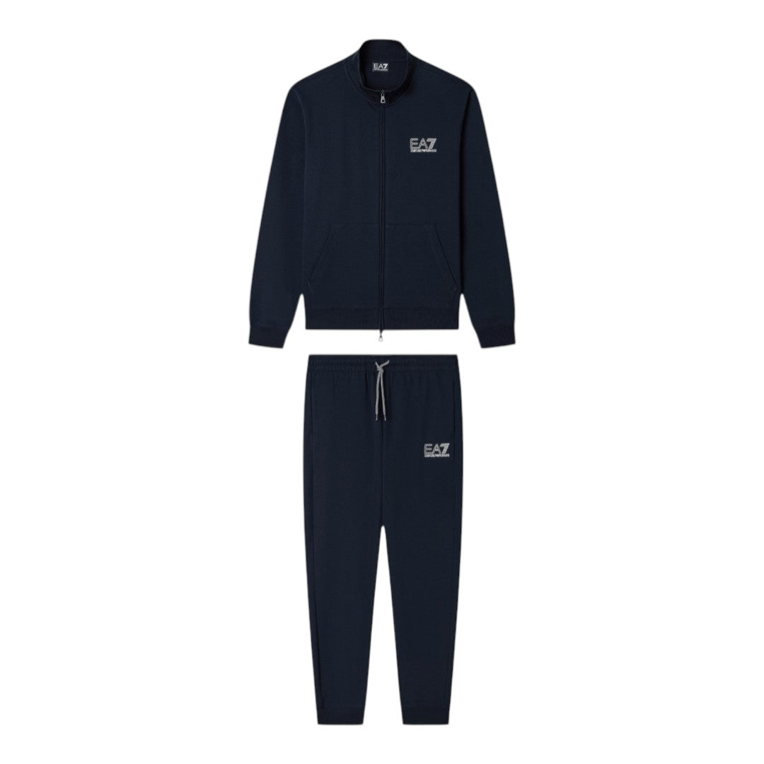 Tuta EA7 con zip Visibility in puro cotone
