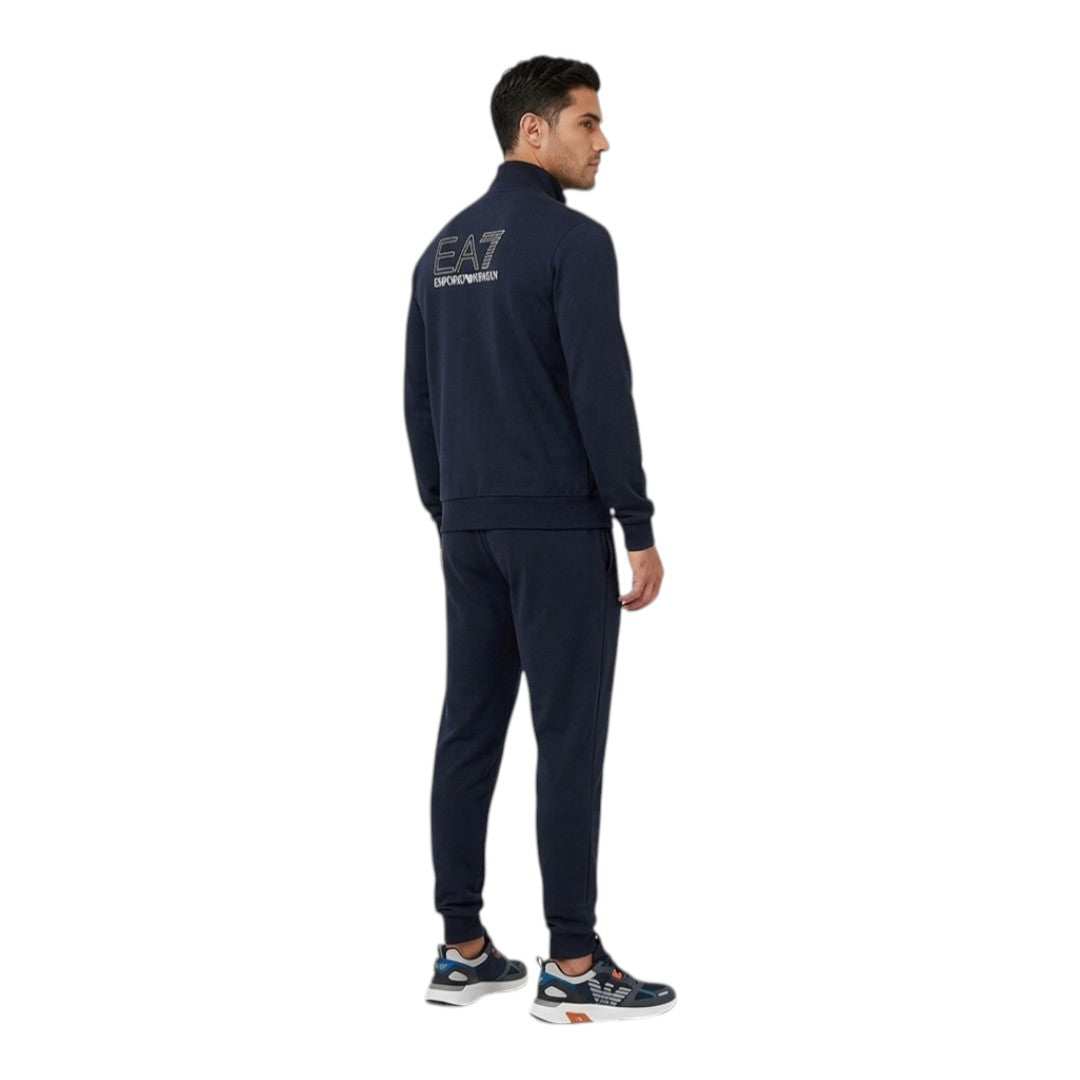 Tuta EA7 con zip Visibility in puro cotone