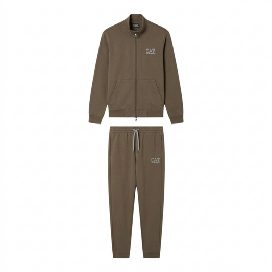 Tuta EA7 con zip Visibility in puro cotone