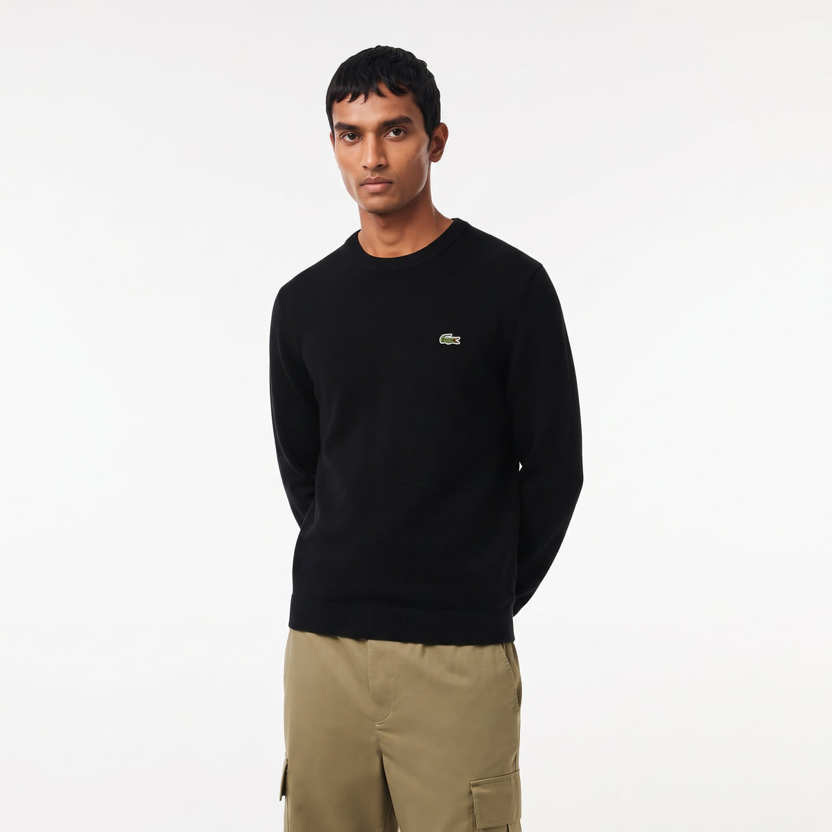 Pullover Lacoste girocollo monocromatico