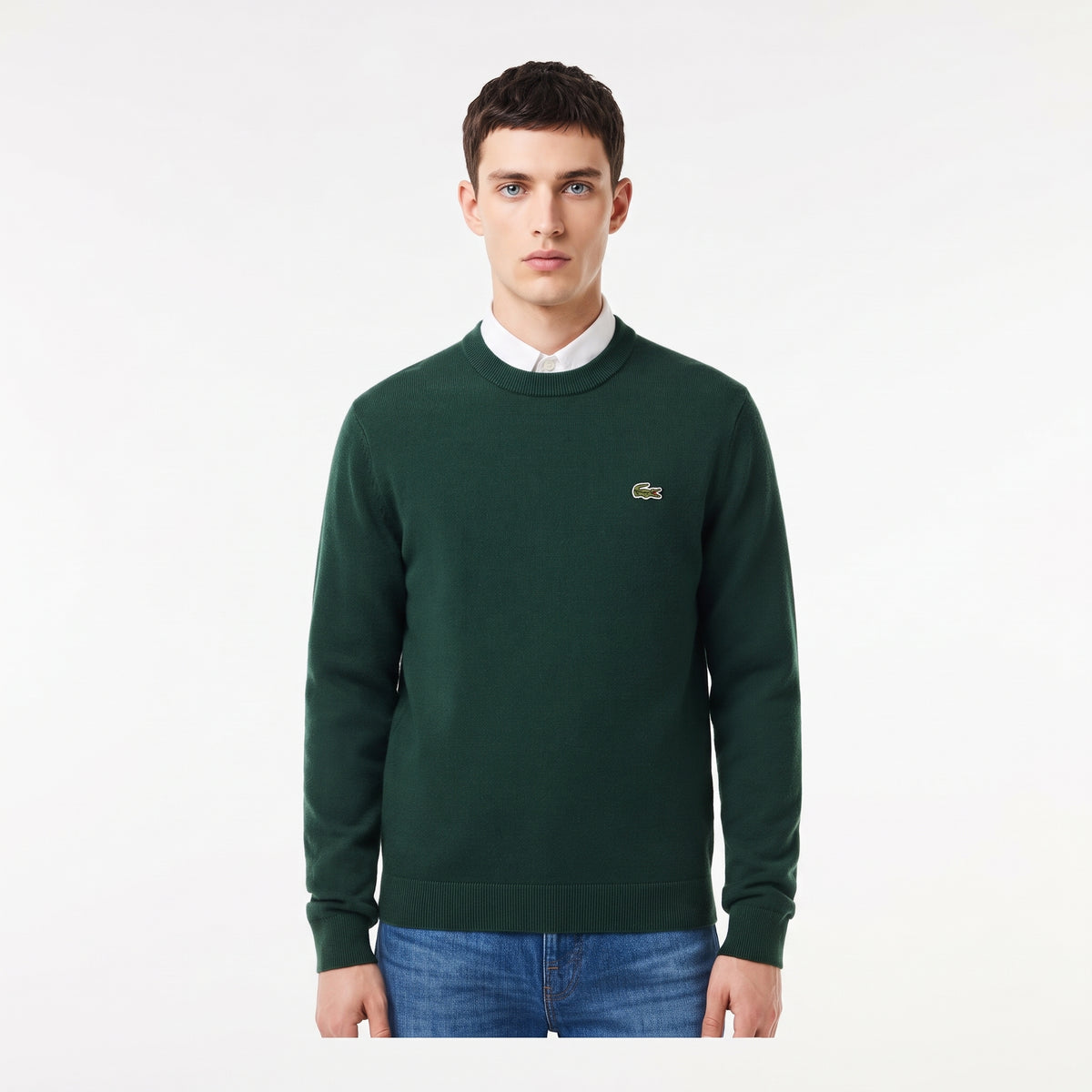 Pullover Lacoste girocollo monocromatico
