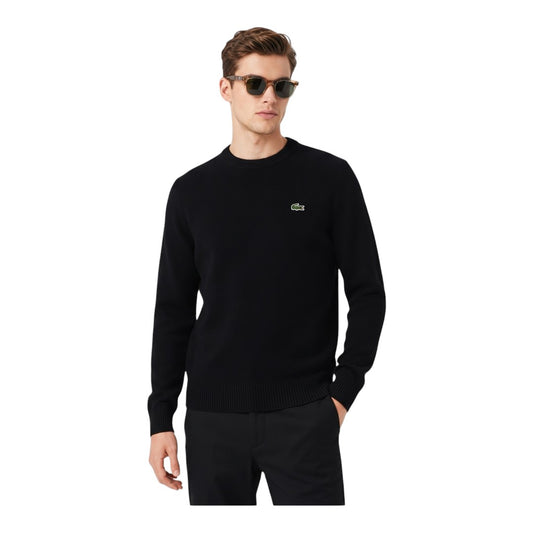 Maglione Lacoste a girocollo in lana cardata