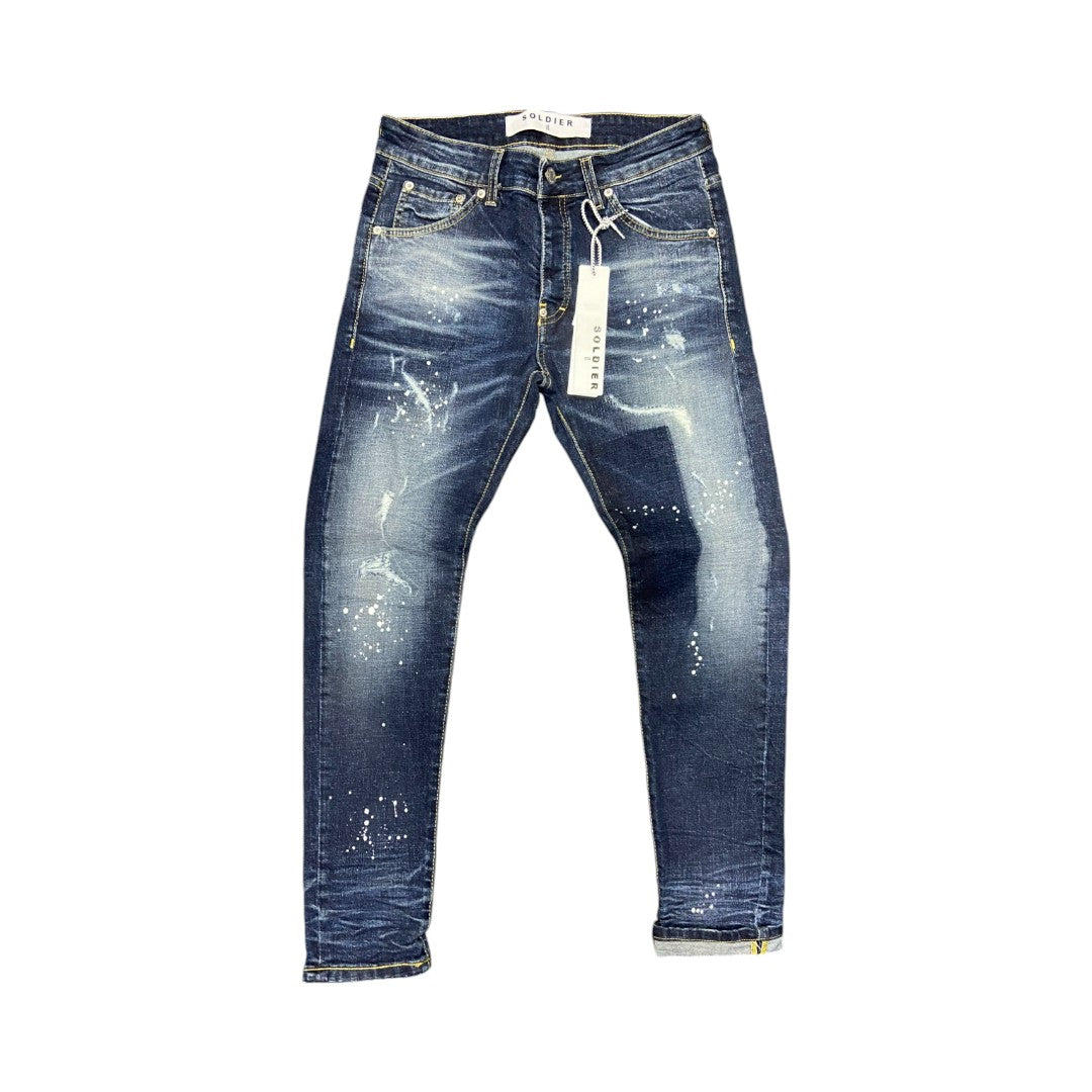 Jeans SOLDIER blu con rotture BOSS-187B