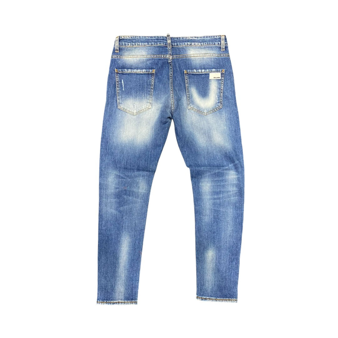 Jeans SOLDIER blu con rotture BOSS-186B