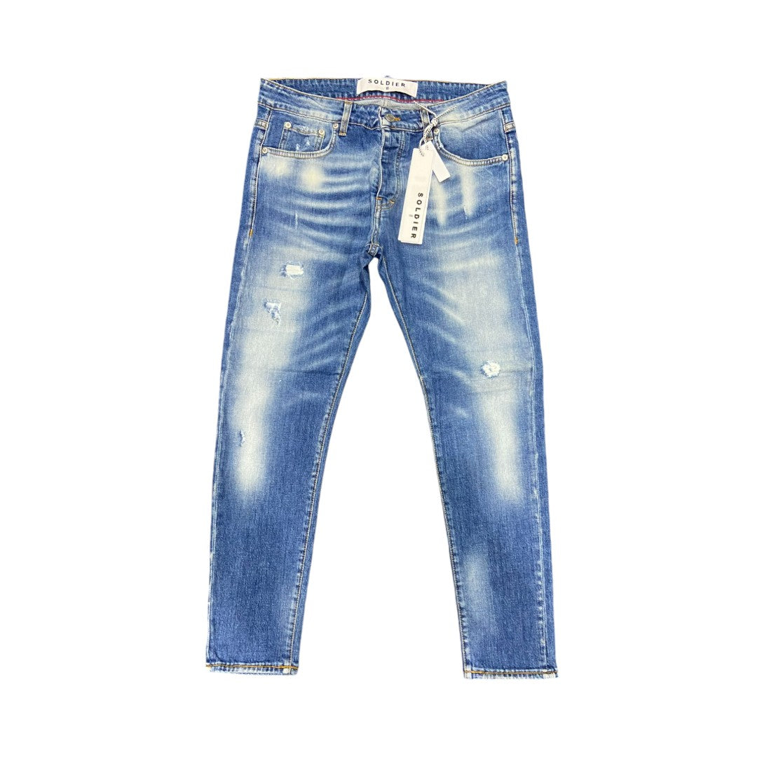 Jeans SOLDIER blu con rotture BOSS-186B