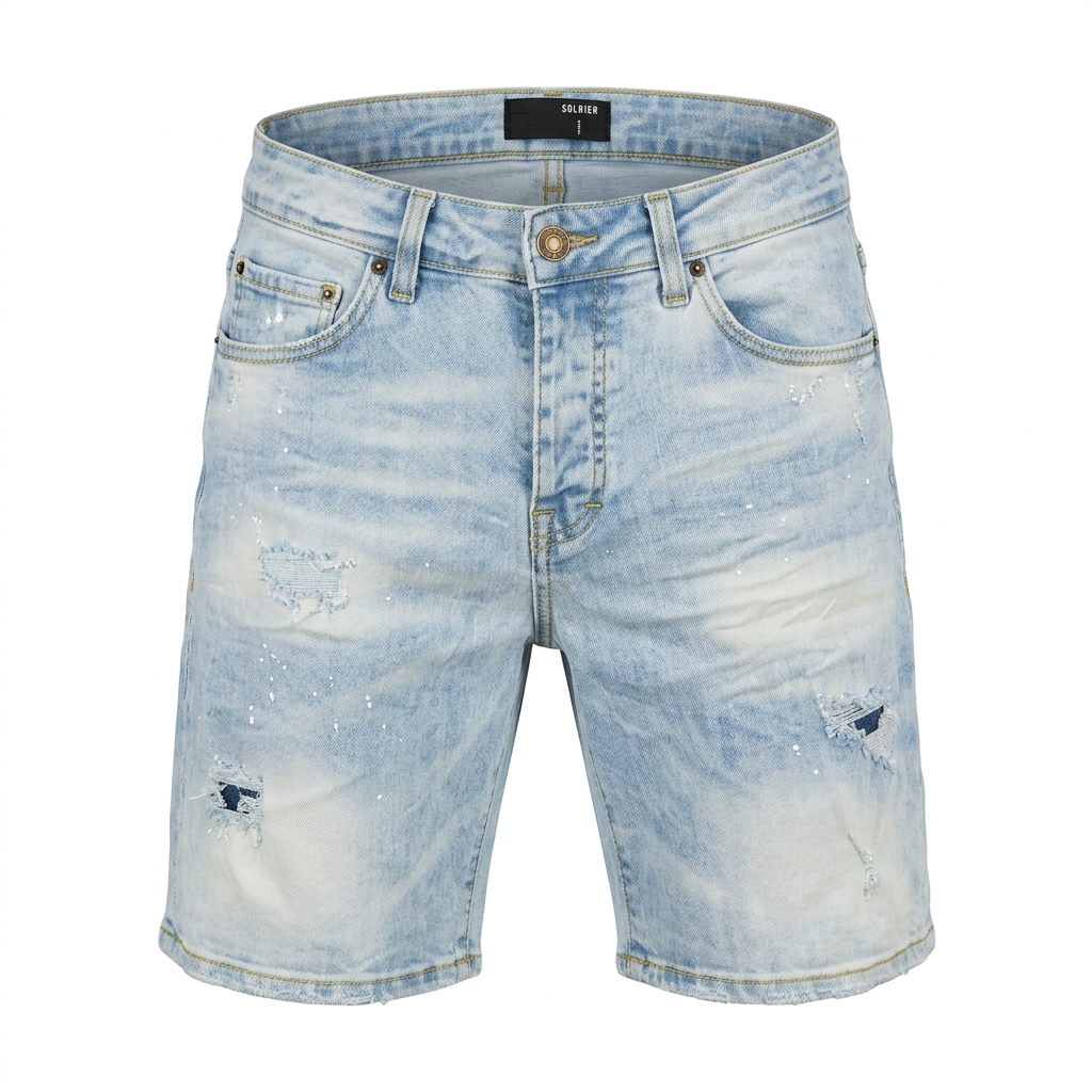 Bermuda in Denim -  Light Wash – Soldier – 010B