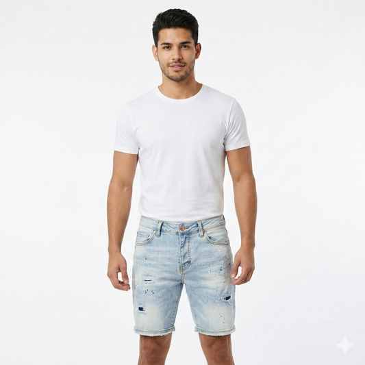 Bermuda in Denim -  Light Wash – Soldier – 010B