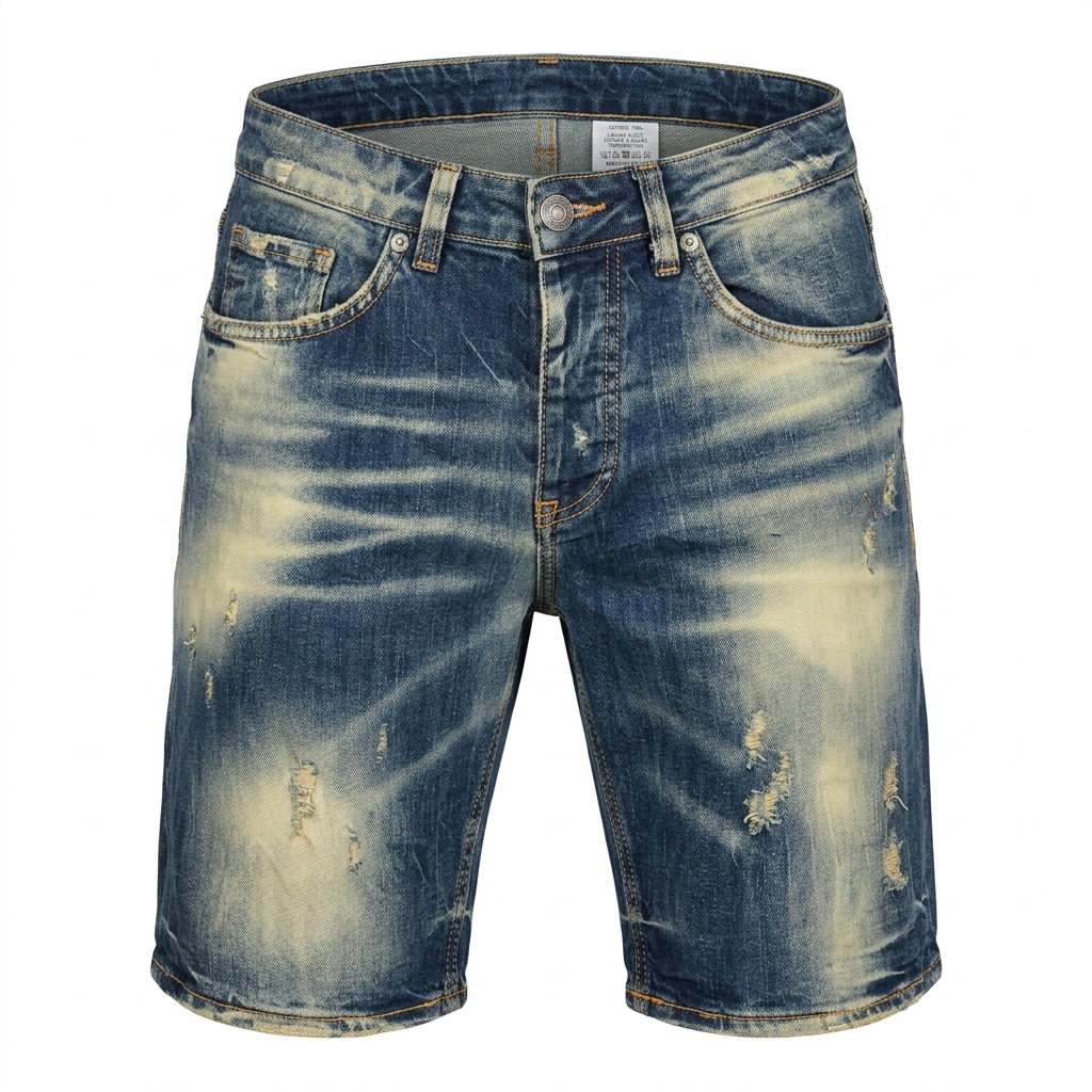 Bermuda Jeans Soldier – Denim Distressed Blue