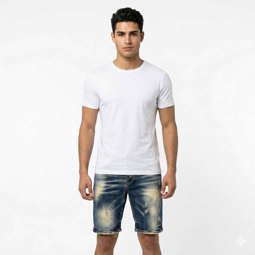 Bermuda Jeans Soldier – Denim Distressed Blue