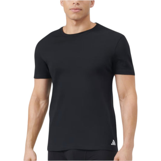 T-shirt Adidas girocollo in cotone Active Flex - Intimo nero