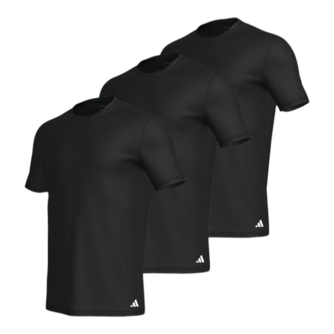 T-shirt Adidas girocollo in cotone Active Flex - Intimo nero