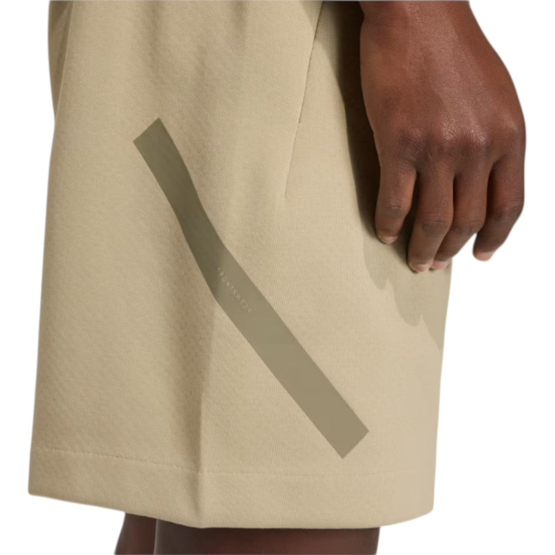 Short Adidas - Z.N.E. - beige - In felpa e logo in gomma