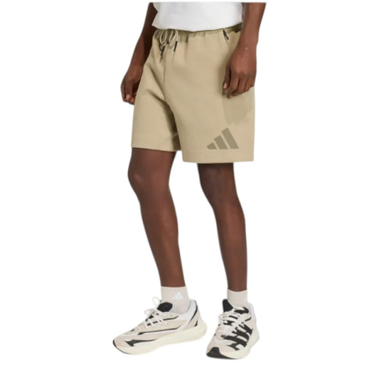 Short Adidas - Z.N.E. - beige - In felpa e logo in gomma
