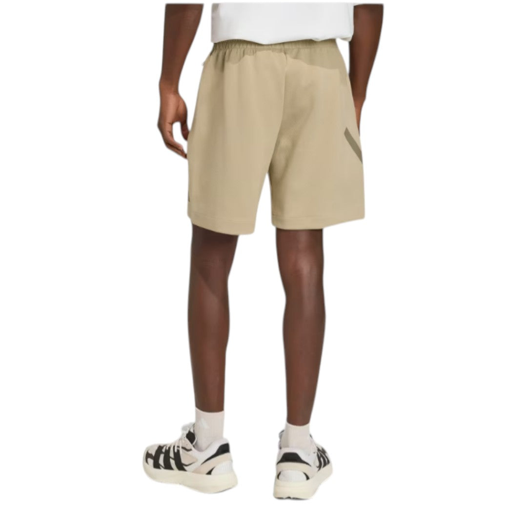 Short Adidas - Z.N.E. - beige - In felpa e logo in gomma
