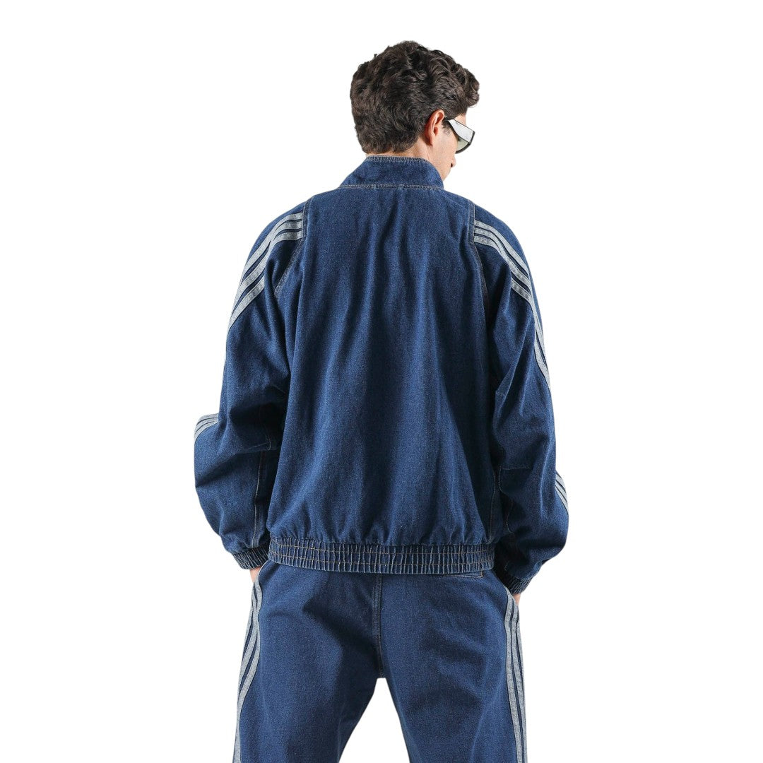 Giubbotto Adidas jeans - 3 strips Performance - blu