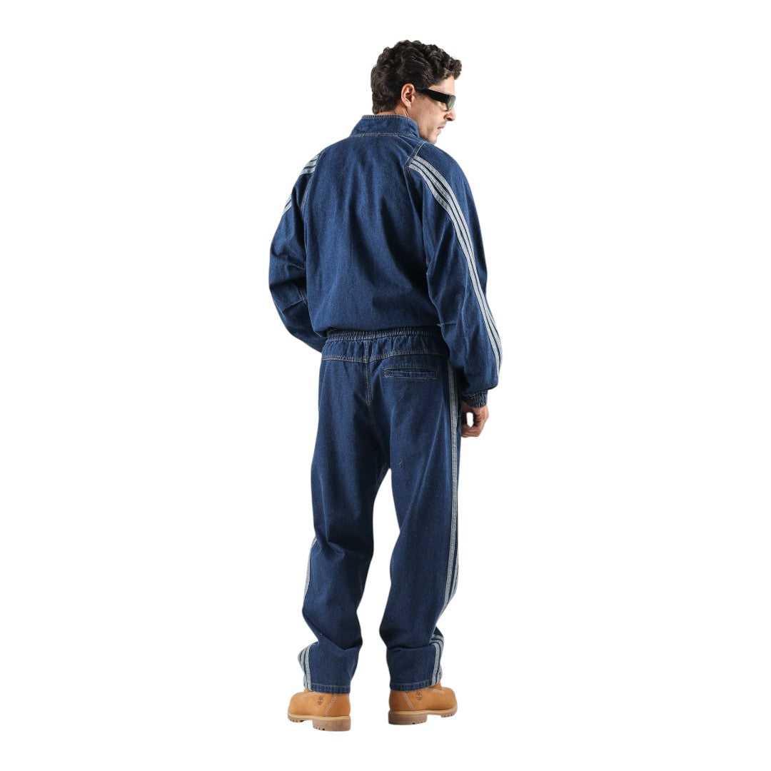 Giubbotto Adidas jeans - 3 strips Performance - blu