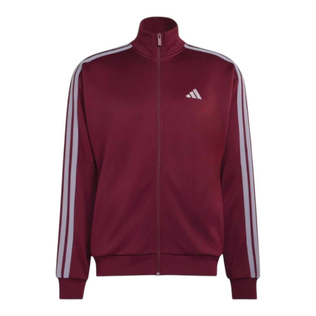 Tuta Adidas felpata 3 Stripes - bordò