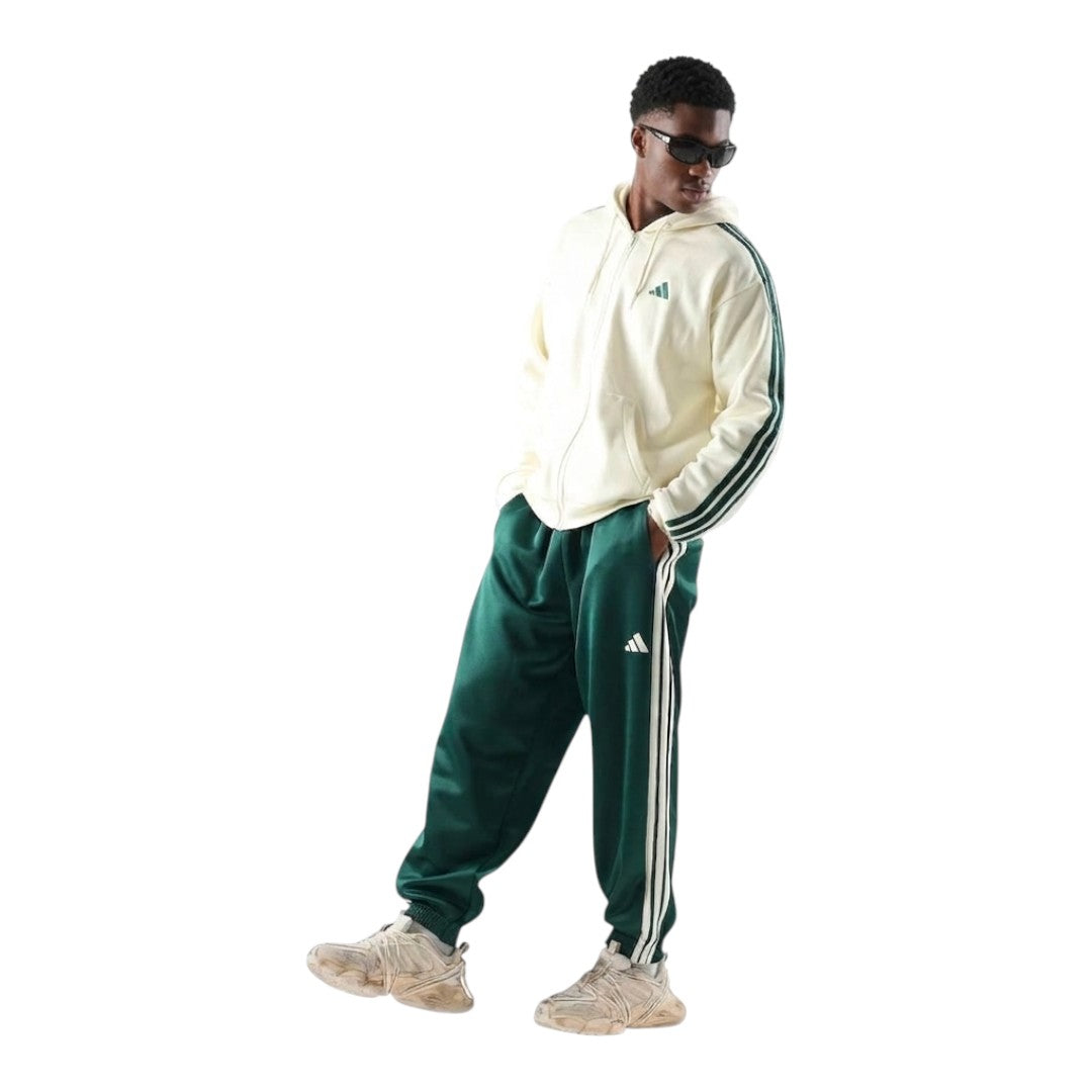 Felpa Adidas full zip con cappuccio felpata - cream