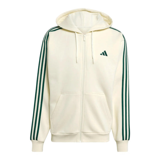 Felpa Adidas full zip con cappuccio felpata - cream