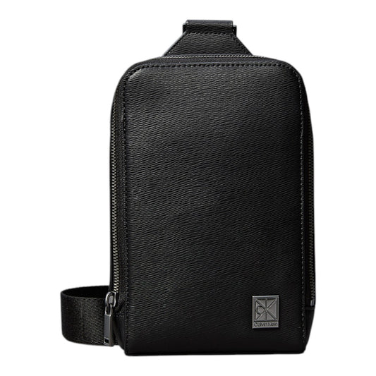 Tracolla Calvin Klein con emblem logo Saffiano