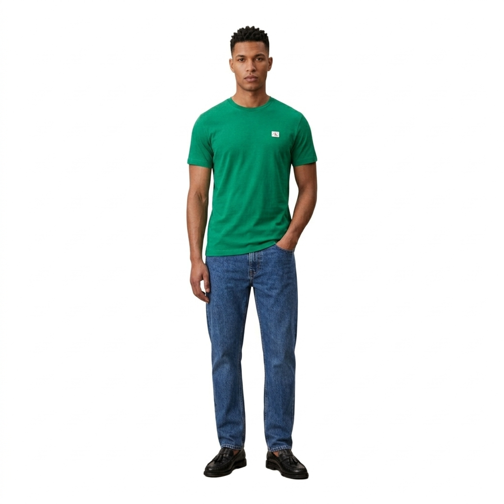 T-shirt Calvin Klein in cotone con stemma