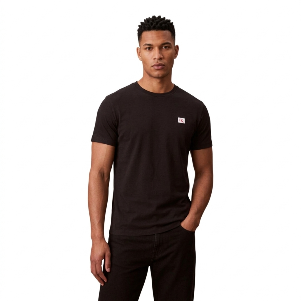 T-shirt Calvin Klein in cotone con stemma