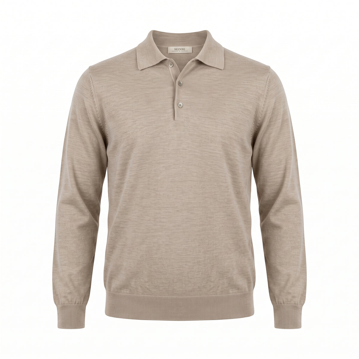 Polo in Maglia a Maniche Lunghe SEINSE Extrafine Merino