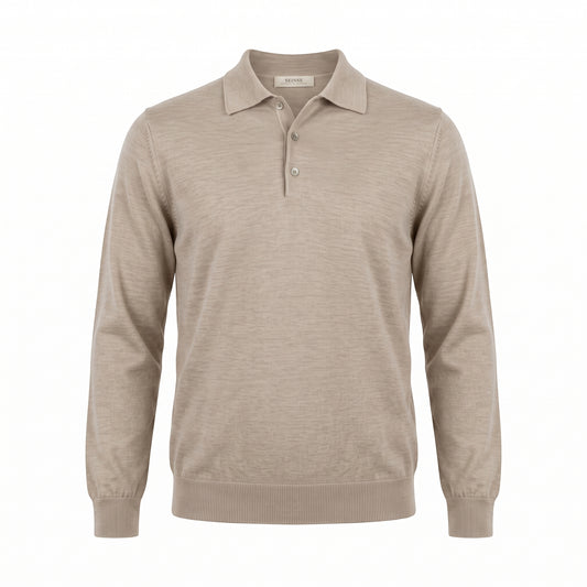 Polo in Maglia a Maniche Lunghe SEINSE Extrafine Merino